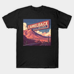 Retro Camelback mountain phoenix az T-Shirt